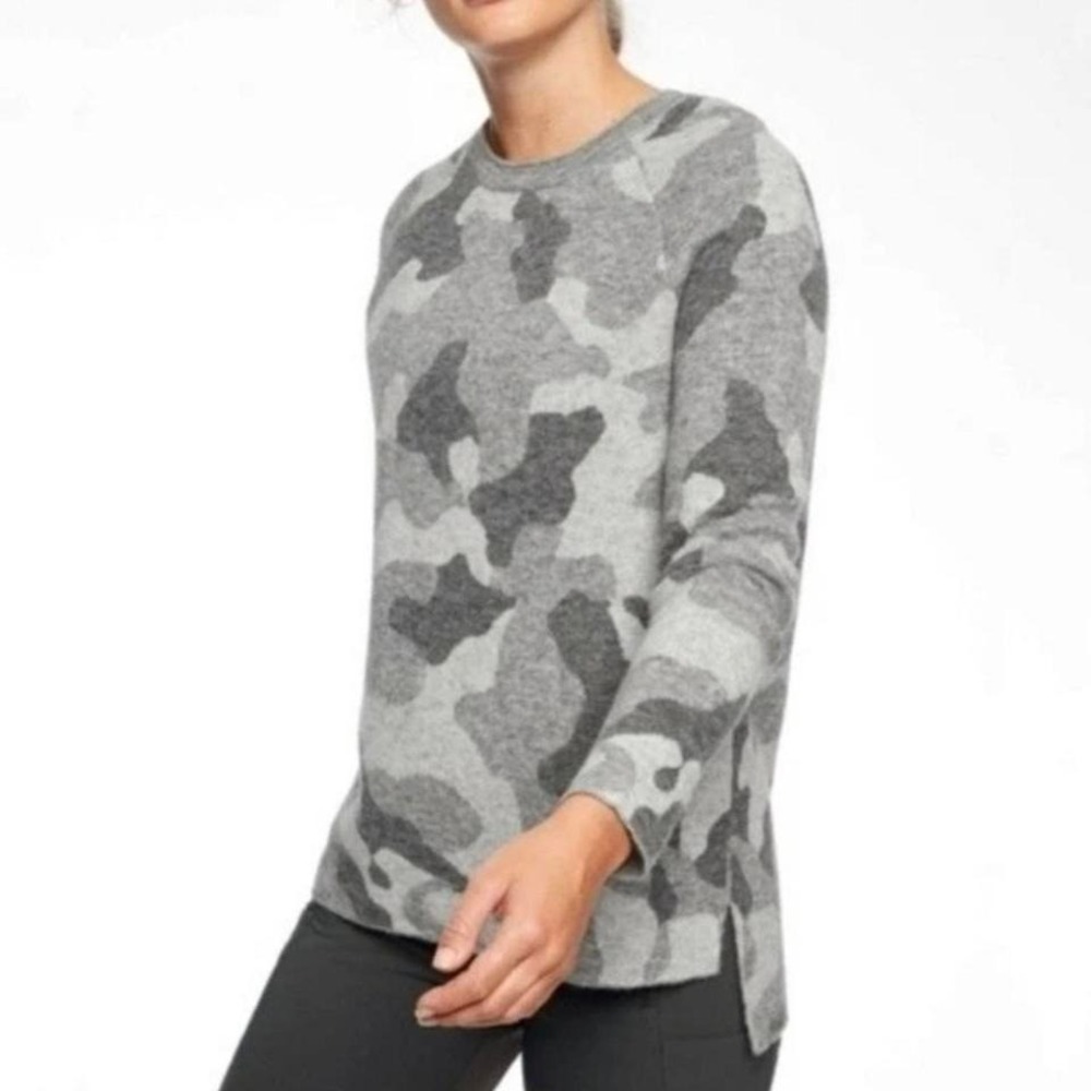 Athleta Undercover‎ Camo Alpaca Wool Blend Pullover Sweater XS